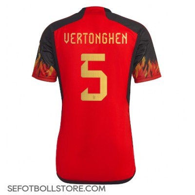Belgien Jan Vertonghen #5 Replika Hemmatröja VM 2022 Kortärmad